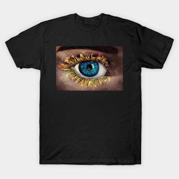 Eye in Flames T-Shirt by psychoshadow